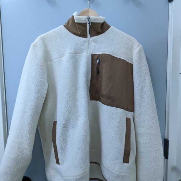 Norse Projects - FREDERIK FLEECE FULL ZIP JACKET Size-M in White - Picture 3 of 5